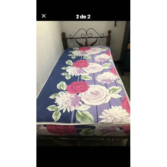 Cama Individual Con Colchón Nuevo De Hierro