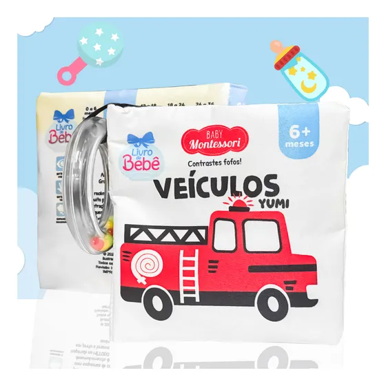 Coleção Livro De Pano Macio Para Bebês Alto Contraste Preto E Branco Sensorial Brinquedo Bebê Chocalho