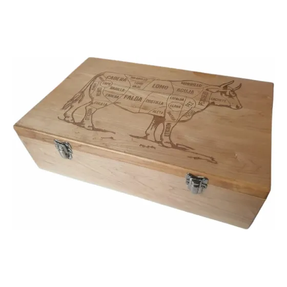 Hielera Jumbo De Madera Fina  Para Carnes Quesos Etc C/logo