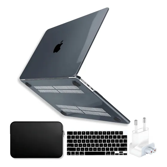 Capa P/ Macbook Air 13.6 M3 M2 2024 +plug+bag+pel Teclado