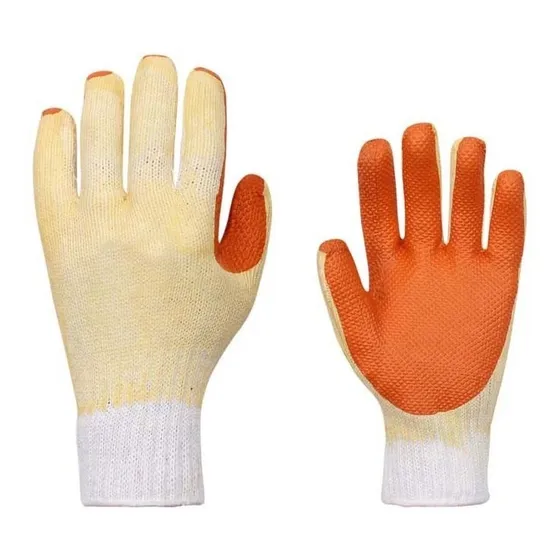 24par Luva Orange Algodão Revestida Látex Vulcanizado Volk