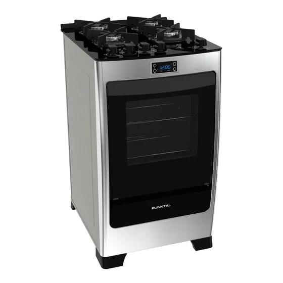 Cocina Gas Punktal Pk735 4 Hornallas Mesa De Vidrio Titanium
