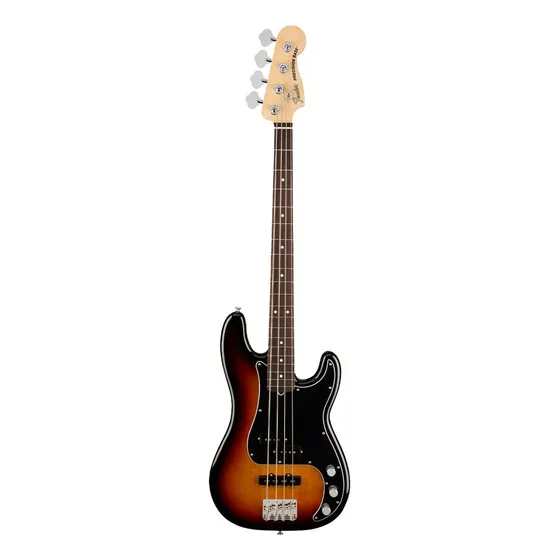 Baixo Fender American Performer Precision, 3 cores, acabamento corporal em cetim Sunburst, número de cordas, 4, orientação à direita