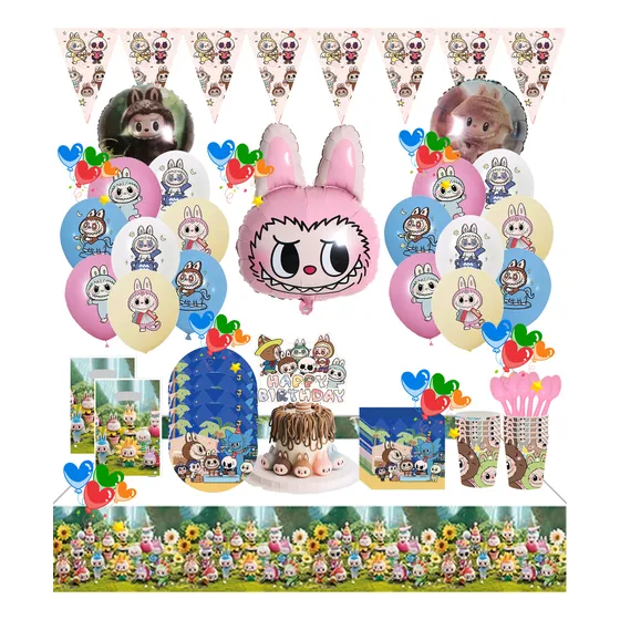 Pack Full Cumple Globos Cotillon Cucharas X10 Varios Diseños