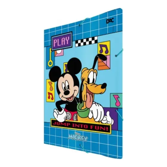 Pasta Aba Com Elástico Escolar Decorada Mickey