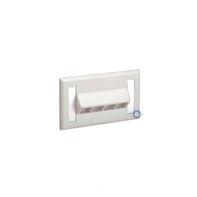 Placa De Pared Horizontal Para 4 Puertos Keystone Red Jacks