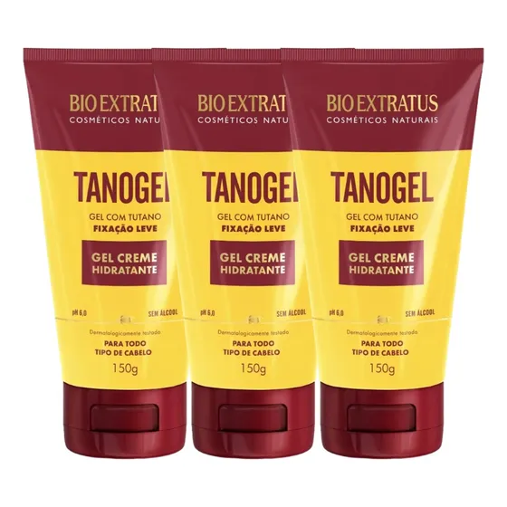 Kit 3 Bio Extratus Gel Tanogel Para Cabelos 150g Oficial