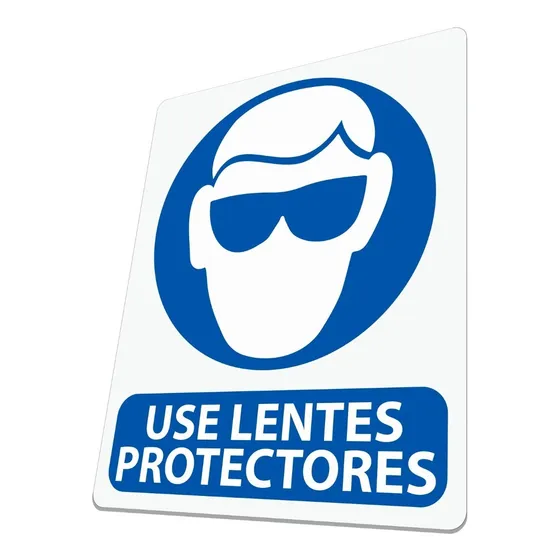 Señal Use Lentes Protectores, Cartel, Seguridad Industrial