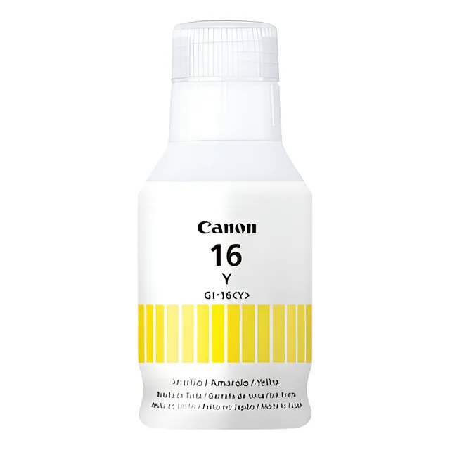 Botella De Tinta Canon Gi-16 Amarillo 167 Ml Para Gx7010