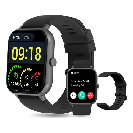 Smartwatch PEJE ZW01 Tela 1.83" TFT IP68 À Prova d'Água 2 Pulseiras Bluetooth Chamadas 120+ Modos Esportivos Masculino e Feminino para Android iOS