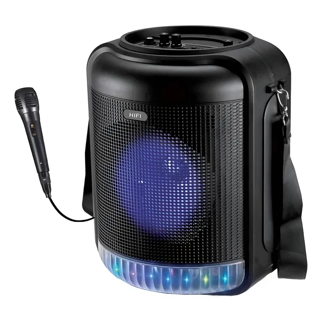 Parlante Portátil 6.5  Con Bluetooth Y Luz Led