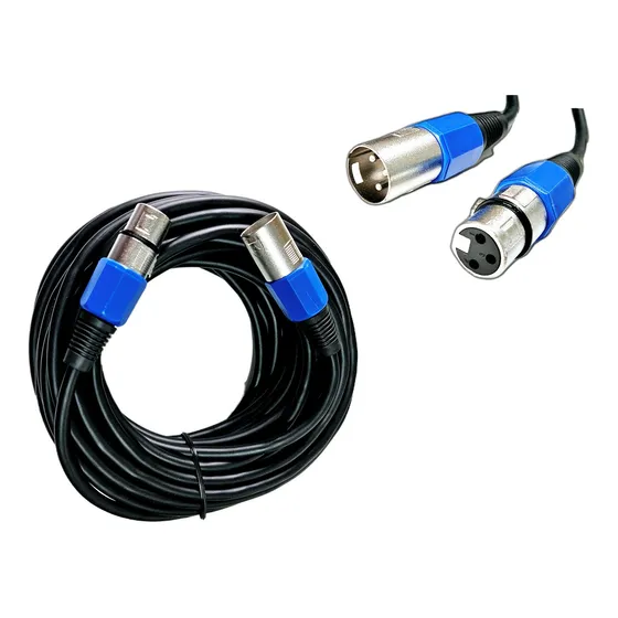 Cabo Para Microfone Balanceado Dmx Xlr Canon 10 Metros 10m