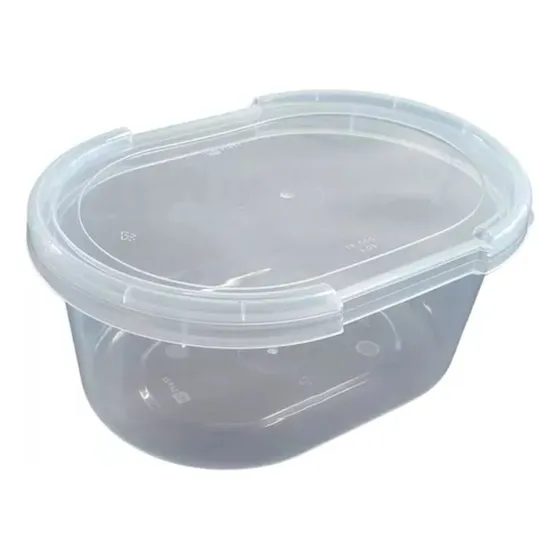 Pote P/ Sorvete C/ Tampa Transparente 1 Litro | 20 Und