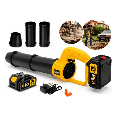 Soprador De Ar Turbo Elétrico 21v 4000mah Jardim Acessórios  Amarelo 127/220v Amarelo 127/220v