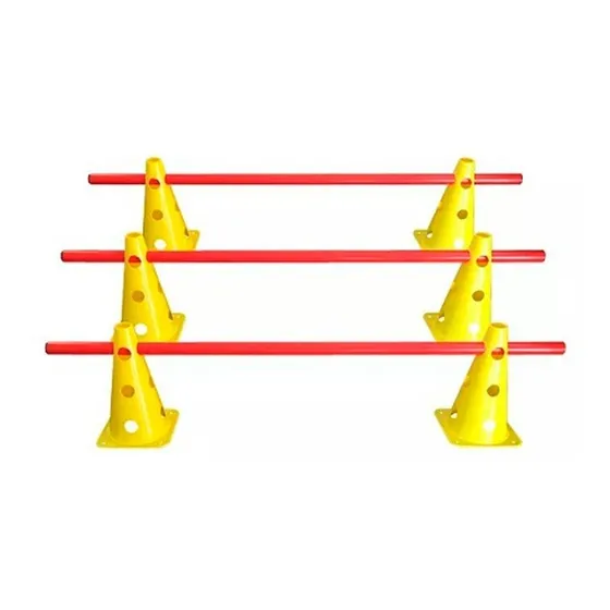 6 Conos De Entrenamiento Deportivo C/ Orificios+ 3 Bastones