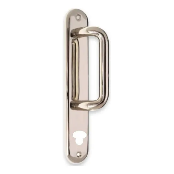 Manijon Cilindrico Puerta Principal 250x45 Niquelado Euro