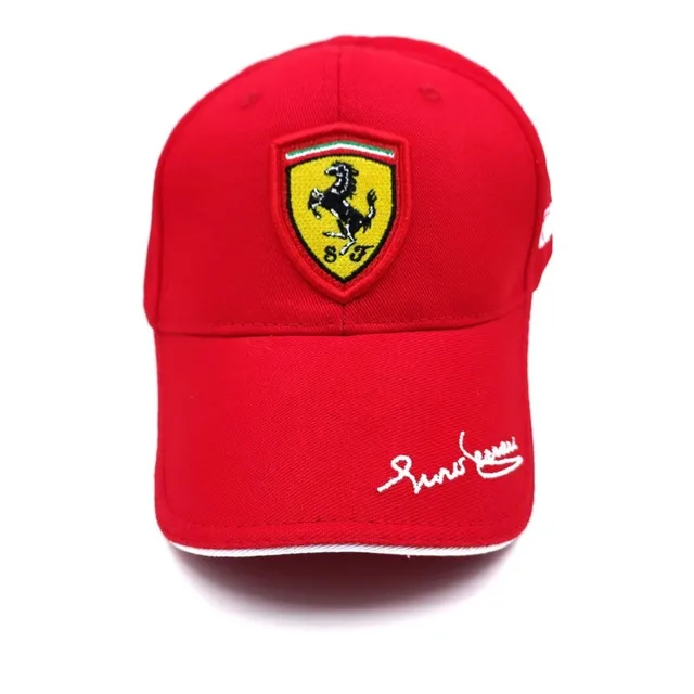 Gorra Ferrari Hombre Mujer Rojo Bordado Rojo En Logo