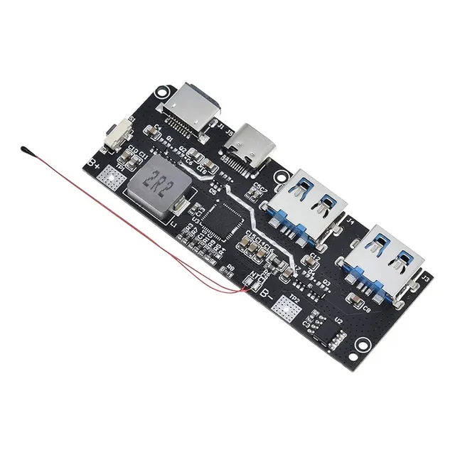 Placa De Circuito Powerbank De 5 Puertos Usb, 22,5 W, Doble 