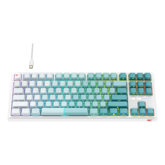 Teclado Gamer Havit Kb901l Mecánico 80% Rgb Hotswap Usb C