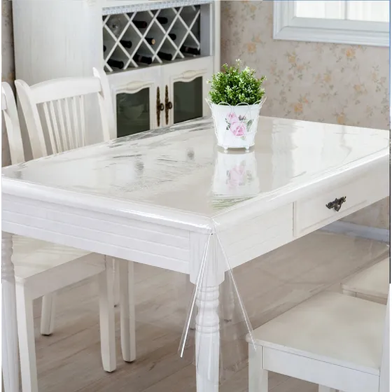 Tela Mantel Hule Cristal Pvc Transparente 1.4 X2,4 Protector