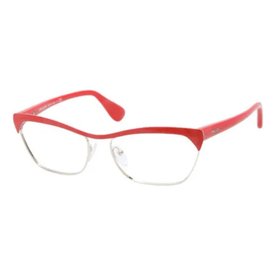 Óculos De Grau Armação Prada Vermelho Feminino Tamanho 56