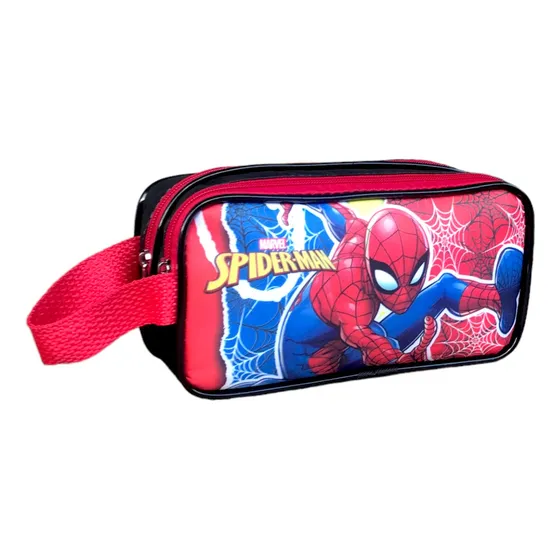 Estojo Escolar Duplo Homem Aranha Super-herói  Vai Teia