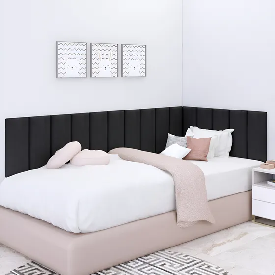 Cabeceira Cama Box Solteiro L 15un Módulos Estofados 20x45