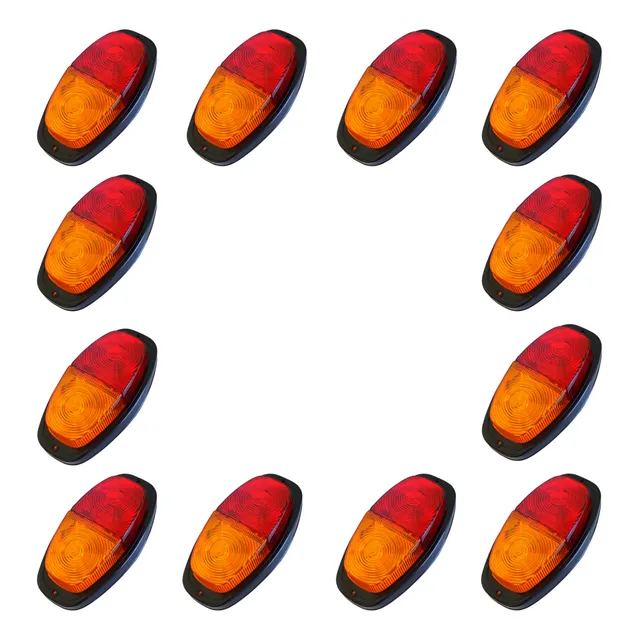 Kit 12un Lanternas Universal Bicolor Canoinha Atacado