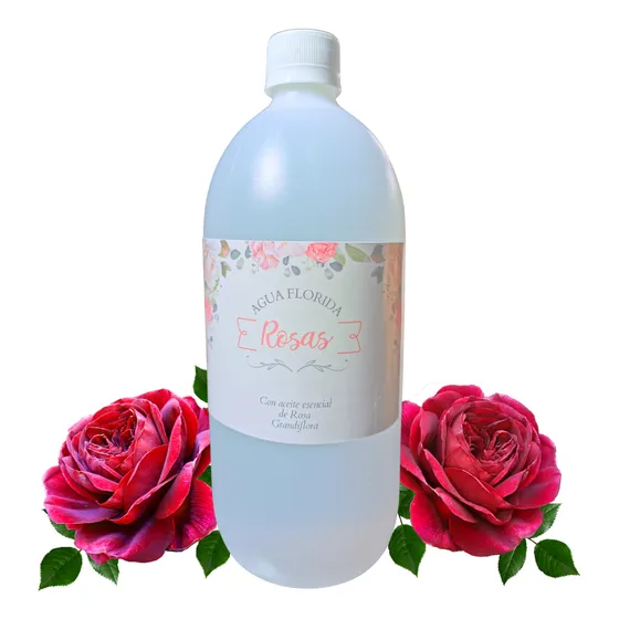 Agua De Rosas Orgánica Natural 1 Litro