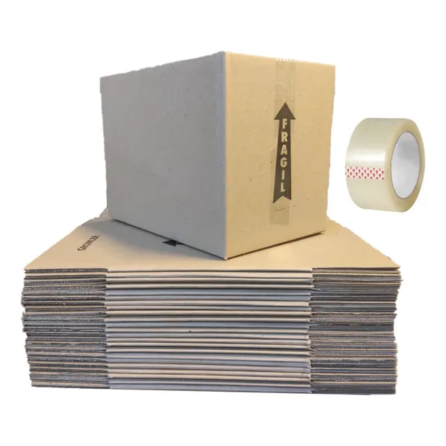 Caja Carton Mudanza 41x34x34 X10u Crown Y 1 Cinta Embalar