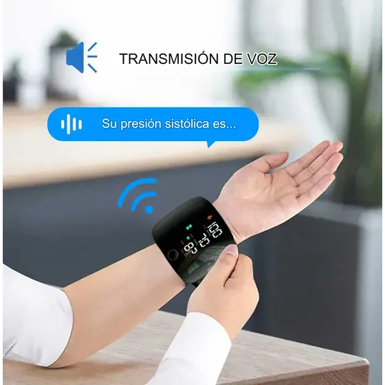 Brazalete Tensión Digital De Muñeca Recargable Voz Español