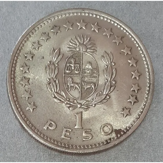 Moeda De 1 Peso De 1960 Origem Uruguay.  Km#42 Sob* 