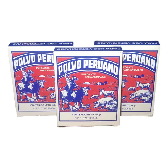 Polvo Peruano Ecarri, Purgante Veterinario X 3 Und 