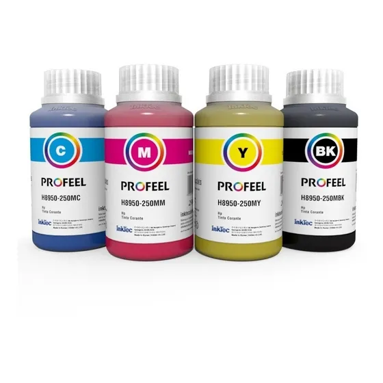 Kit 4x250ml Tinta Corante Profeel H8950