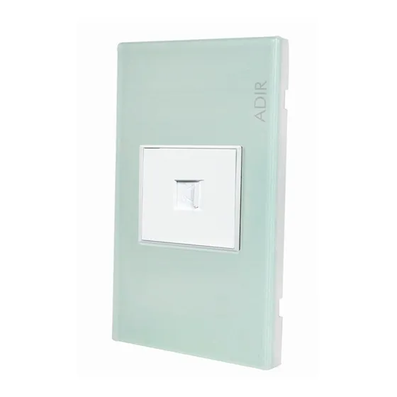 Placa Conector Para Teléfono Tiffany Cristal Aqua Adir 4127