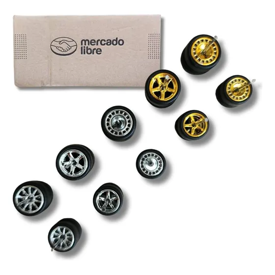 Llantas De Goma Progresivas Para Hot Wheels. Set De 5 Juegos