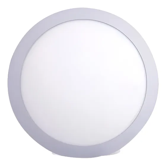 Lampara Led Panel 12w Redonda Luz Blanca Superficial Tienda