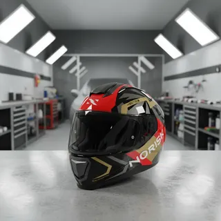 Capacete Integral Norisk Razor Godspeed Preto E Dourado Tamanho 58 Preto/dourado Brilhante