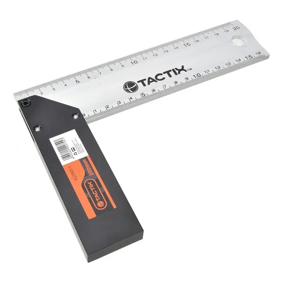 Escuadra Carpintero 8 Pulgadas Aluminio Tactix 239011