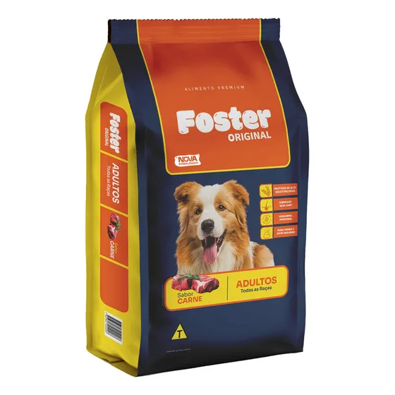 Ração Seca Foster Para Cães Adulto Sabor Carne 15kg
