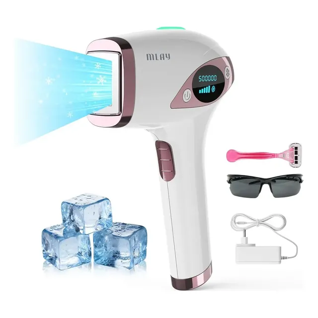 Depilador a Laser IPL Mlay T4 Resfriamento a Gelo 5 Níveis 500000 Flashes
