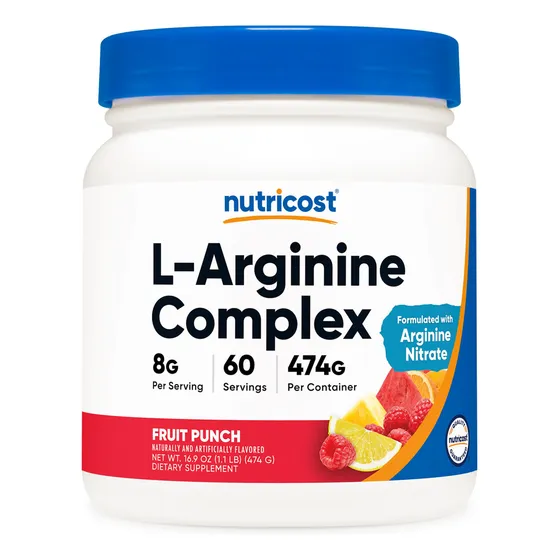 Supplement Nutricost L-arginine Complex Fruit Punch 60 Servi