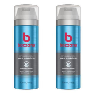 Espuma De Barbear Bozzano Sensive 200ml - Kit Com 2un Espuma De Barbear Bozzano Sensive 200ml - Kit Com 2un