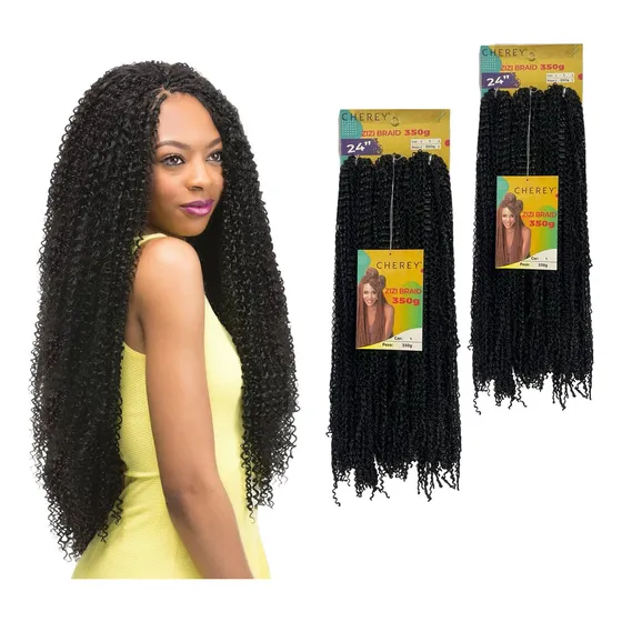 Cabelo Miojo Miojinho Kanekalon Trançado 2 Pacotes 700gramas