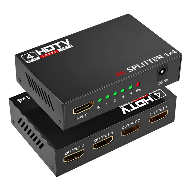 Splitter Hdmi 4 Vias 1 In 4out 1080p Hd 3d 4k 1x4 - King Sol