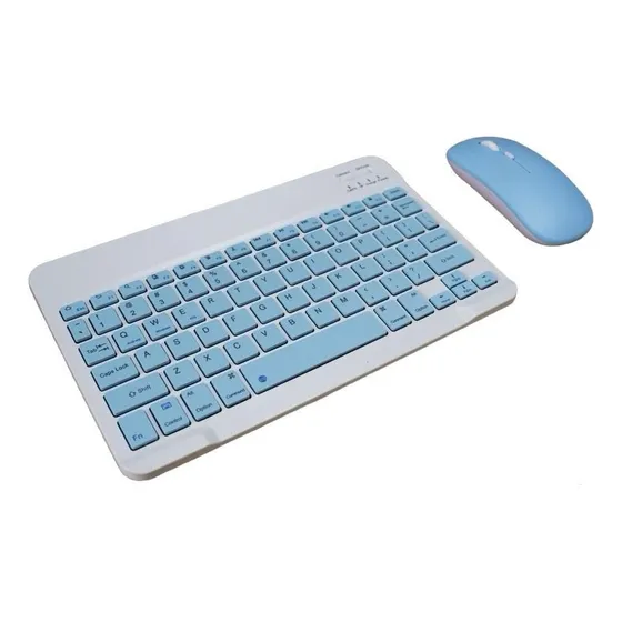 Combo Teclado Mouse Recargable Bluetooth Ultra Delgado Porta