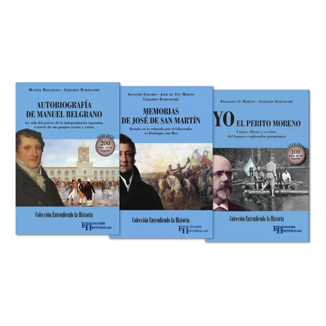 Colección Biografías Belgrano San Martin Moreno - Históricas