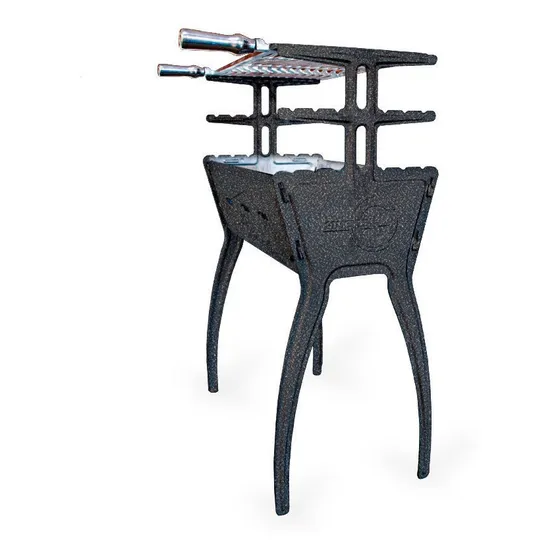 Churrasqueira Alumínio Fundido Desmontável 81 Cm - Preto