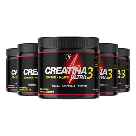 Creatina 3 Ultra - Creatina + Taurina + Hmb  (5 Frascos) N/d