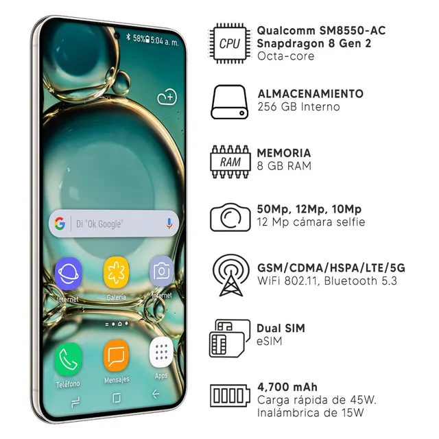 Samsung Galaxy S23 Plus 8 Gb 256 Gb 5g Cream - Excelente (Reacondicionado)